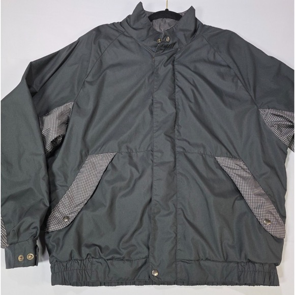 FootJoy Other - FootJoy DryJoys Golf Jacket Mens Large Gray Houndstooth Lined Windbreaker
